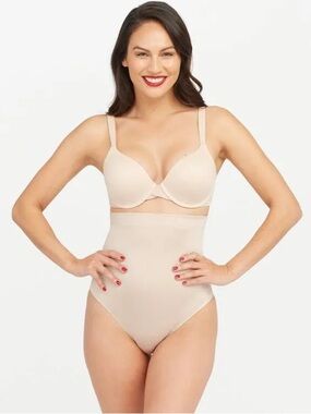 SPANX Suit Your Fancy High-Waist Thong Shapewear Nude XL NWT